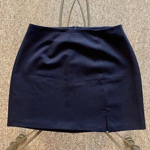 Navy Blue Slit Skirt